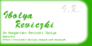 ibolya reviczki business card